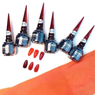 Set sơn gel đỏ mxbon 6 màu cơ bản, làm nail, sơn móng nail thao nhi