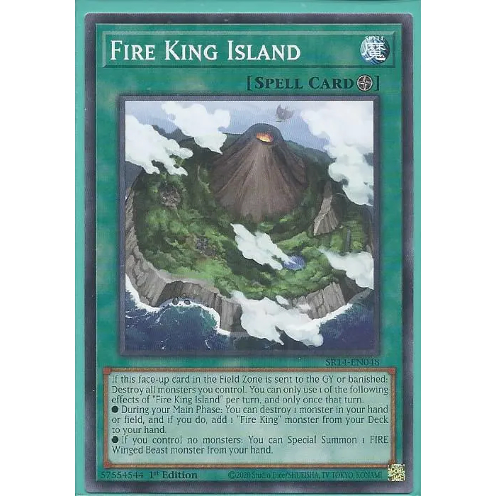 Thẻ bài Yu-Gi-Oh Tiếng Anh TCG - SR14-EN048 Fire King Island – Common