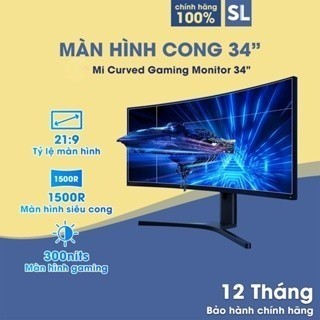 Màn hình máy tính Xiaomi Mi Curved Gaming Monitor 34 inch siêu cong 1500R tỷ lệ màn hình 21:9, độ phân giải 3440 x 1440P
