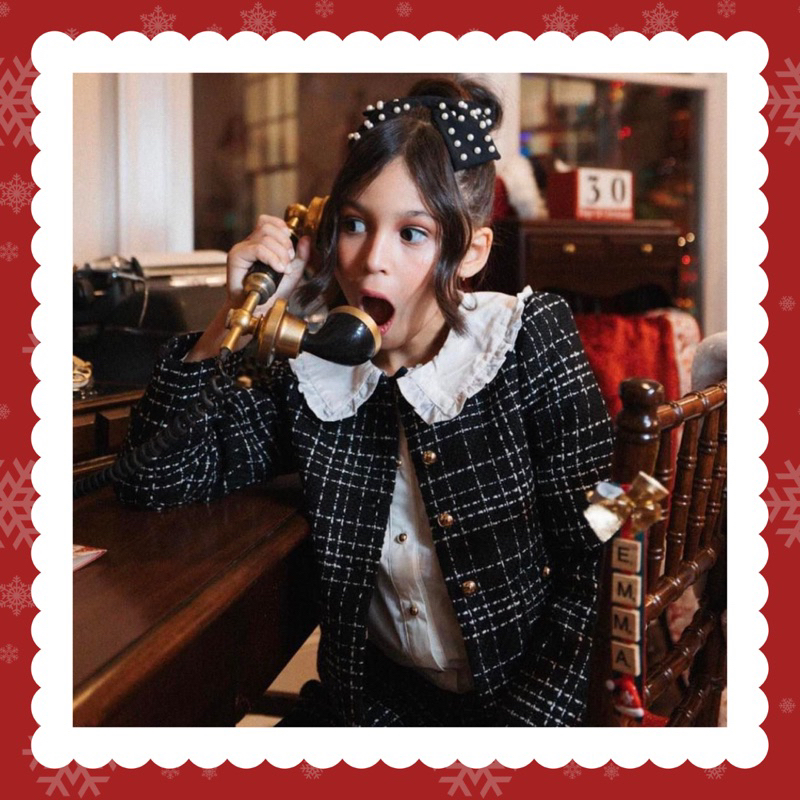 Áo dạ tweed bé gái - Janie and Jack