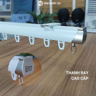 Thanh Treo Rèm Xếp Ly Cao Cấp - Thanh Ray Treo Rèm Hợp Kim Nhôm Sơn Tĩnh Điện