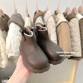 Boots cho bé gái, giày boots da cho bé Thanh Hằng Baby 14cm đến 16cm