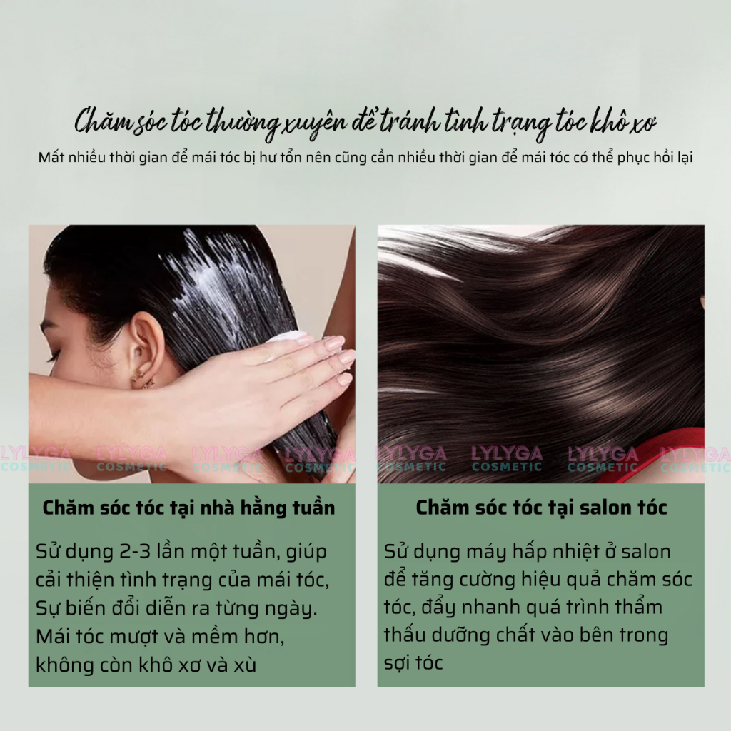 Kem ủ tóc hấp tóc phục hồi tóc hư tổn Duft Von 880ml 12 Amino Acid chăm sóc tóc toàn diện giảm khô xơ hư tổn UT17