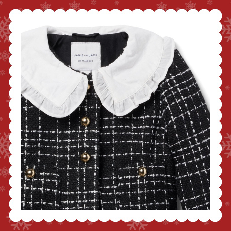 Áo dạ tweed bé gái - Janie and Jack