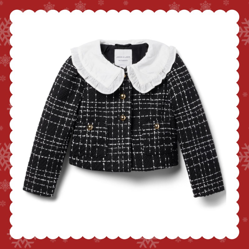 Áo dạ tweed bé gái - Janie and Jack