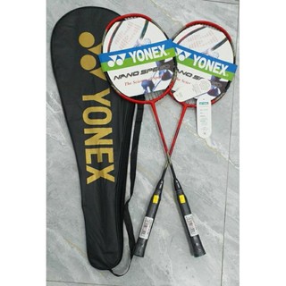 Bộ 2 chiếc vợt cầu lông yonex khung carbon pha nhôm căng sẵn 8kg