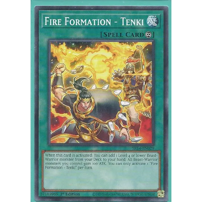 Thẻ bài Yu-Gi-Oh Tiếng Anh TCG - SR14-EN029 Fire Formation – Tenki – Common