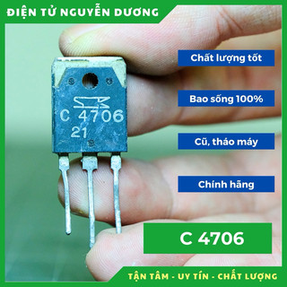 Transistor npn c4706 2sc4706 14a 900v hàng chính hãng, tháo máy, đã được kiểm tra kỹ trước khi bán.