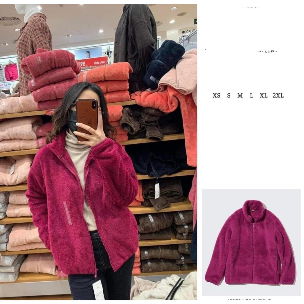 Áo lông cừu  2 mặt nữ chính hãng