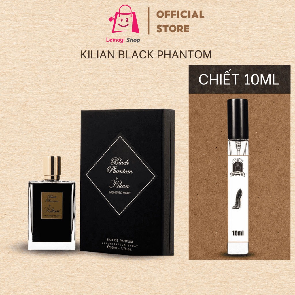 [ Mùi Chuẩn - 10ML ] Nước Hoa Nam Nữ Chiết 10ml Kilian Black Phantom Memento Thơm Dai Cực Lâu