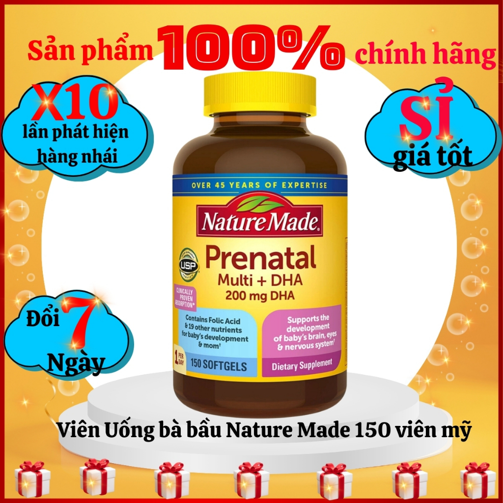 Vitamin bầu mỹ,vitamin tổng hợp cho bà bầu mỹ Prenatal 90 viên và 150 viên