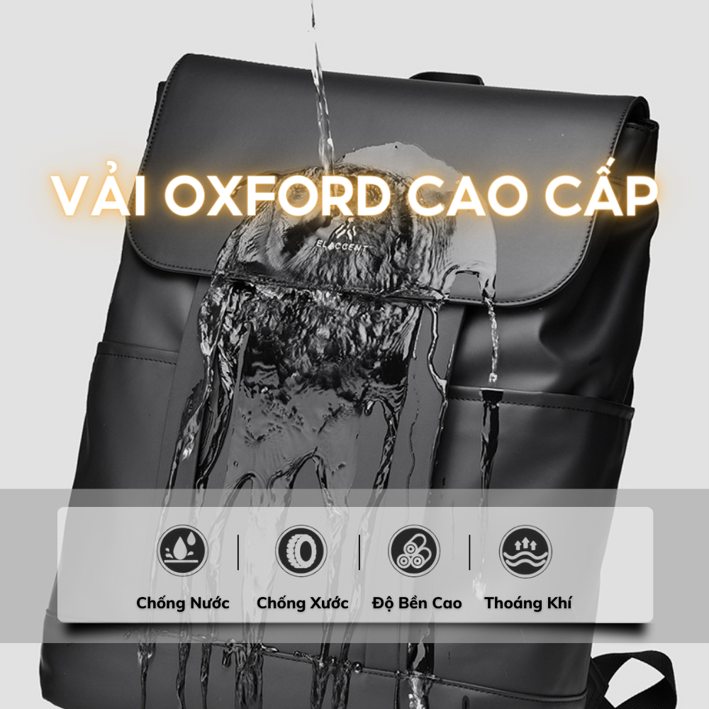 Balo thời trang nam nữ chất liệu vải oxford cao cấp chống nước cặp đi học đi chơi  đựng laptop 15.6 inh - 𝑰𝑩𝑨𝑮