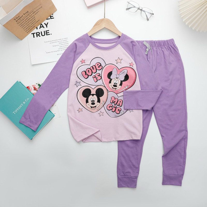 Bộ dài bé gái thun cotton size 16-45kg