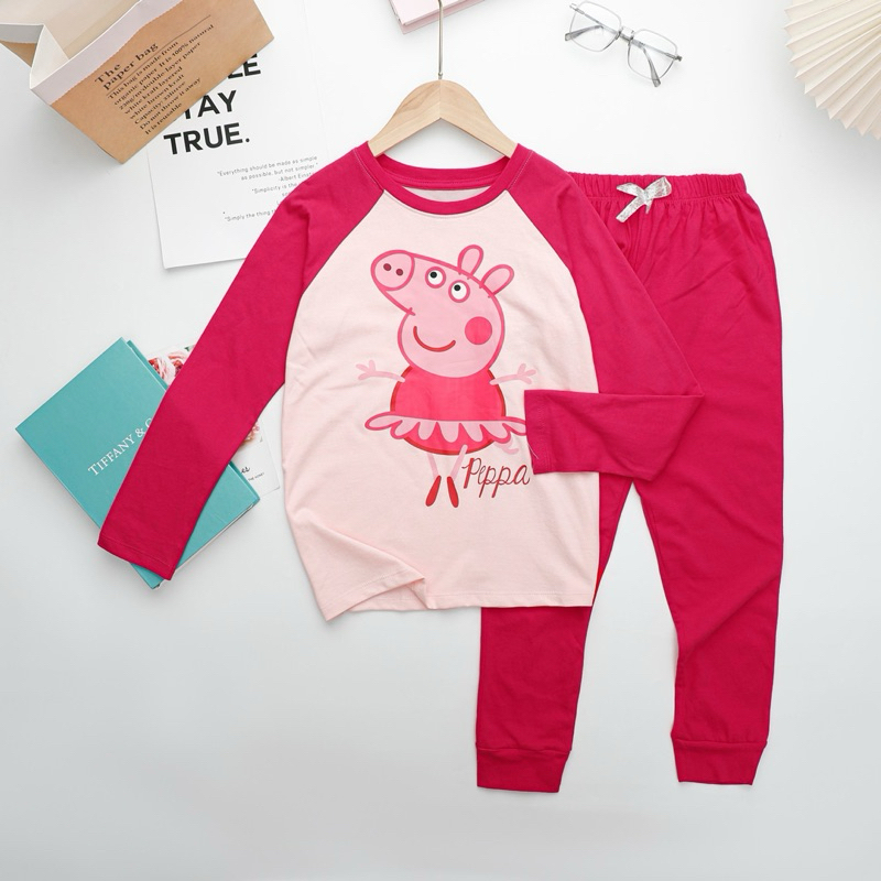 Bộ dài bé gái thun cotton size 16-45kg