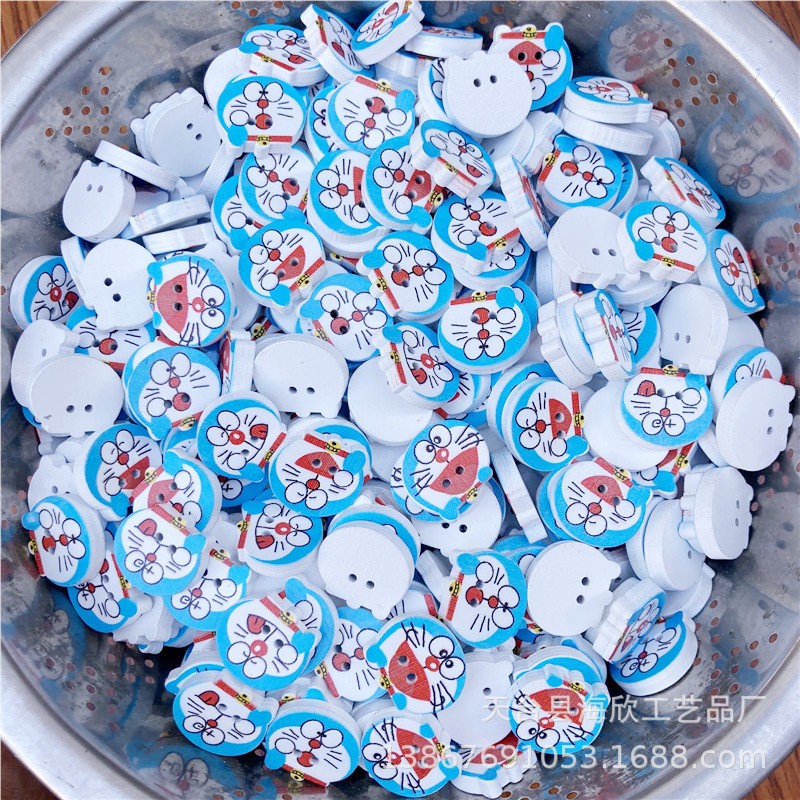 Cúc gỗ, nút gỗ Doraemon dễ thương cute TooYoo BK00709