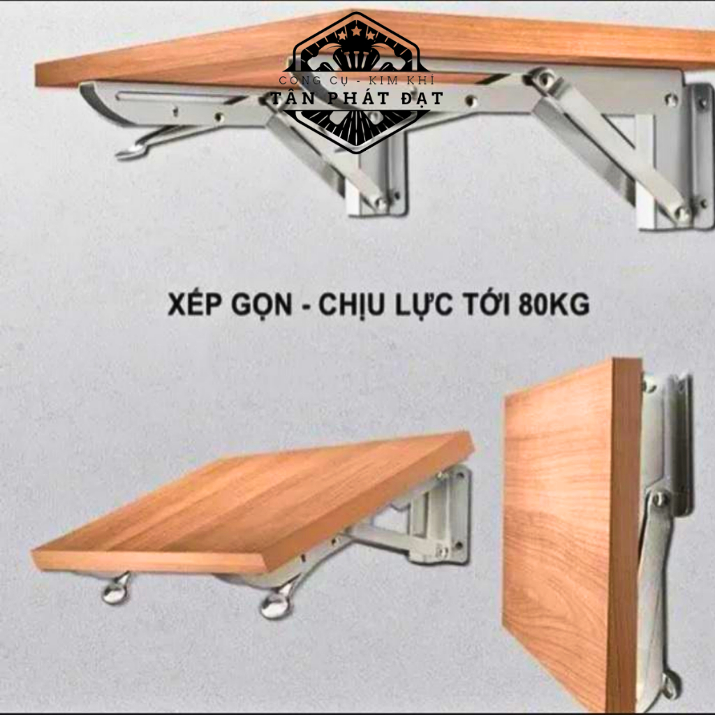 Cặp Bản lề gập gấp gọn Đủ Size, Giá đỡ bàn, Kệ treo tường thông minh