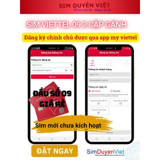 Sim viettel đầu 09 loại đẹp 2 cặp gánh d4c3
