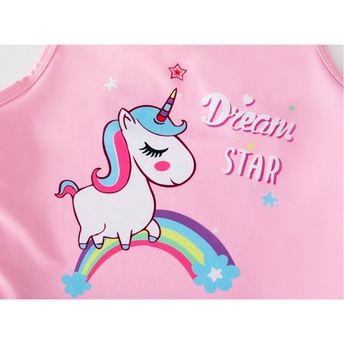 Đồ Bơi Bé Gái Ngắn Tay Kiểu Váy, Quần Đùi Rời Mẫu Ngựa UNICON- Đồ Bơi Trẻ Em Thương Hiệu YUKE - Đồ Bơi Bé Gái