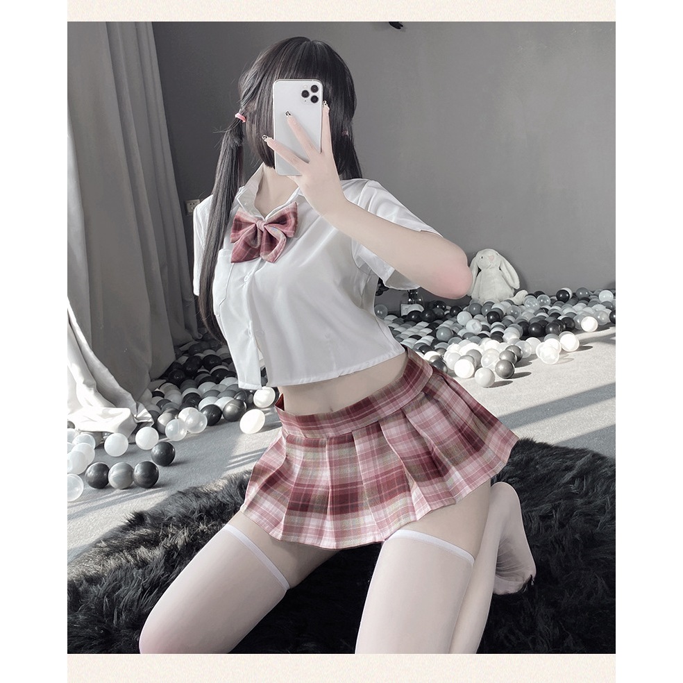 Đồ cosplay học sinh Nhật Bản tặng nơ dễ thương đáng yêu set ngủ nữ sinh xòe xếp ly sexy gợi cảm BIKI HOUSE N766 - TPHCM | BigBuy360 - bigbuy360.vn