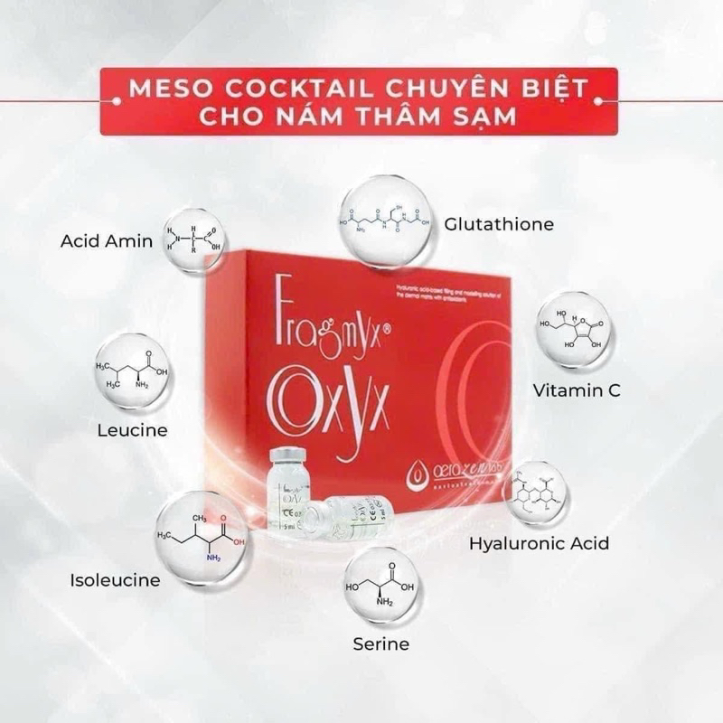 Mesotherapy Fragmyx OxYx XCELENS Trắng Da Mờ Thâm Nám Chống Lão Hóa