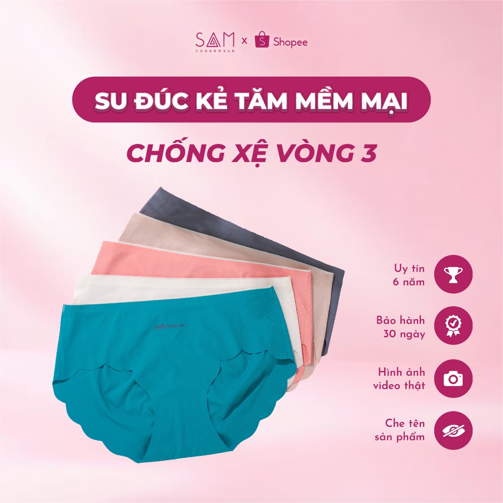 Quần lót nữ Sam Underwear su đúc cao cấp mềm mại thoáng mát Soft 789