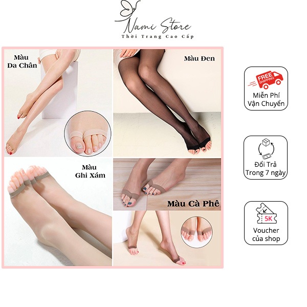 Quần tất da nữ hở ngón chất liệu cao cấp siêu dai, siêu mịn che khuyết điểm chân cho chị em