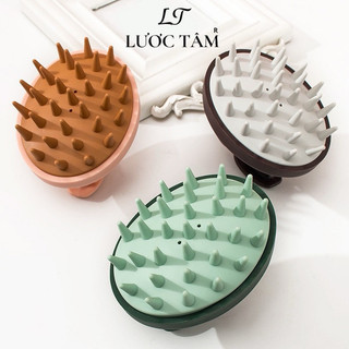 Lược gội đầu cao cấp silicone LƯỢC TÂM mát xa đầu ngừa rụng tóc - MLN0413
