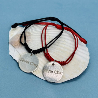  Vòng tay mặt tròn khắc theo yêu cầu SILVER CHIC bạc 925