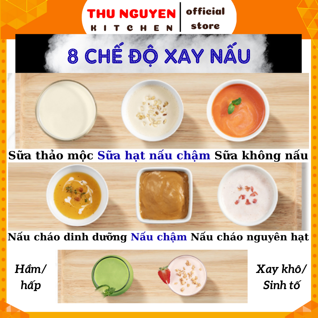 Máy sữa hạt đa năng Unie V9S-10 chương trình nấu cài sẵn -Công suất 1800W-Thể tích 1.75 Lít có giọng nói-Cối dày 5 lớp