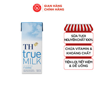 Thùng 48 hộp sữa tươi tiệt trùng ít đường TH True Milk 180ml