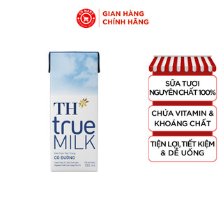 Thùng 48 hộp sữa tươi tiệt trùng có đường TH True Milk 180ML