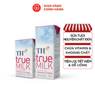  Thùng 48 hộp sữa tươi tiệt trùng TH true MILK Hương Dâu tự nhiên  110ml 180ml  