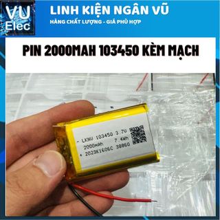 Nguồn pin 3.7V 2000mah 103450