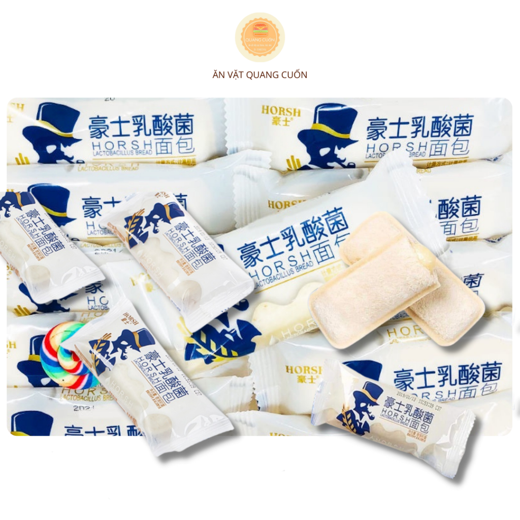 Bánh Sữa Chua Đài Loan Horsh Ông Già Túi 500g (20-23 Cái) Và 1kg (40-45 Cái) - Ăn Vặt Quang Cuốn