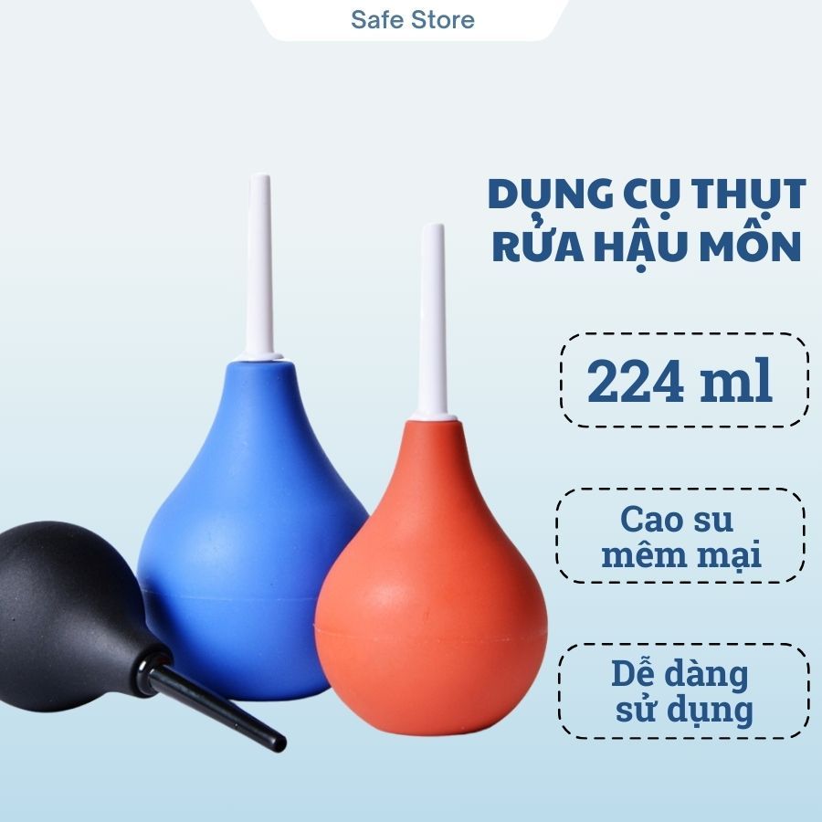Dụng cụ thụt rửa hậu môn 224 ml, bình xịt rửa vệ sinh âm đạo, dụng cụ vệ sinh hậu môn vòi nhỏ
