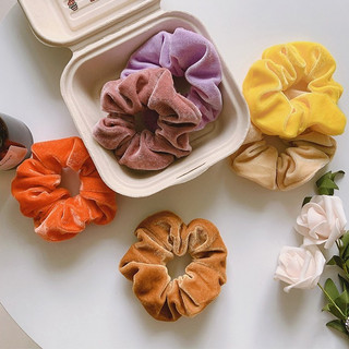 Scrunchies, dây cột tóc Classy vải nhung mịn màng, phong cách hàn quốc PK1588