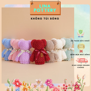   KHÔNG TÚI  Khăn lông cừu gấp Gấu Bông Teddy Để Hộp Quà Tặng Sự Kiện Đám Cưới Có Thể Mở Làm Khăn Tắm 