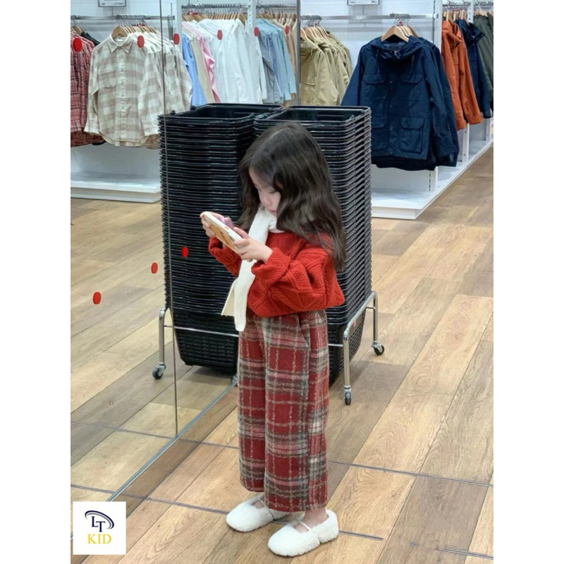 Set Bộ Áo len quần xuông xinh đẹp cho bé gái