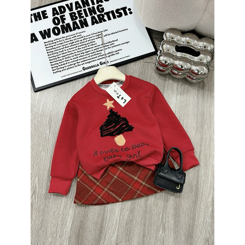 Set Váy Kẻ siêu hot cho bé gái