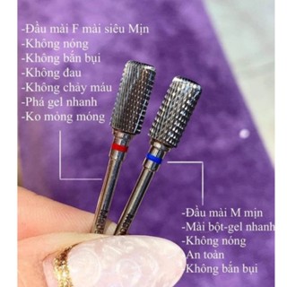  Đầu mài chuẩn Mỹ mịn siêu mịn phá gel phá bột không bắn bụi không nóng móng bo viền làm nail 