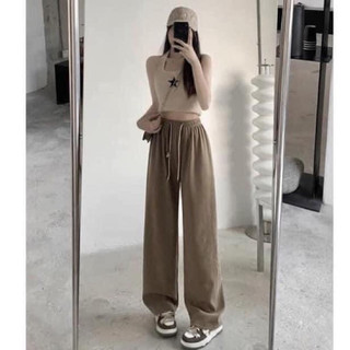 Quần tăm nhung có dây rút_ freesize dưới 60kg