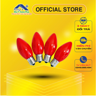 Bóng đèn led quả nhót màu đỏ -không phải bóng sợi đốt, bóng nhót đỏ, bóng đèn led dùng cho ban thờ, led đèn thờ e12, e14