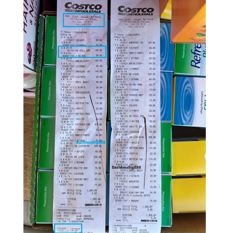 Dầu nhuyễn thể 160 viên krill oil 500mg kirkland krill 160 viên đóng gói tại Mỹ