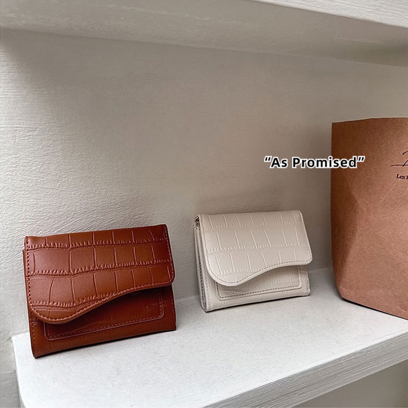 Ví mini mỏng gọn Sam thiết kế basic vân da mềm 20S