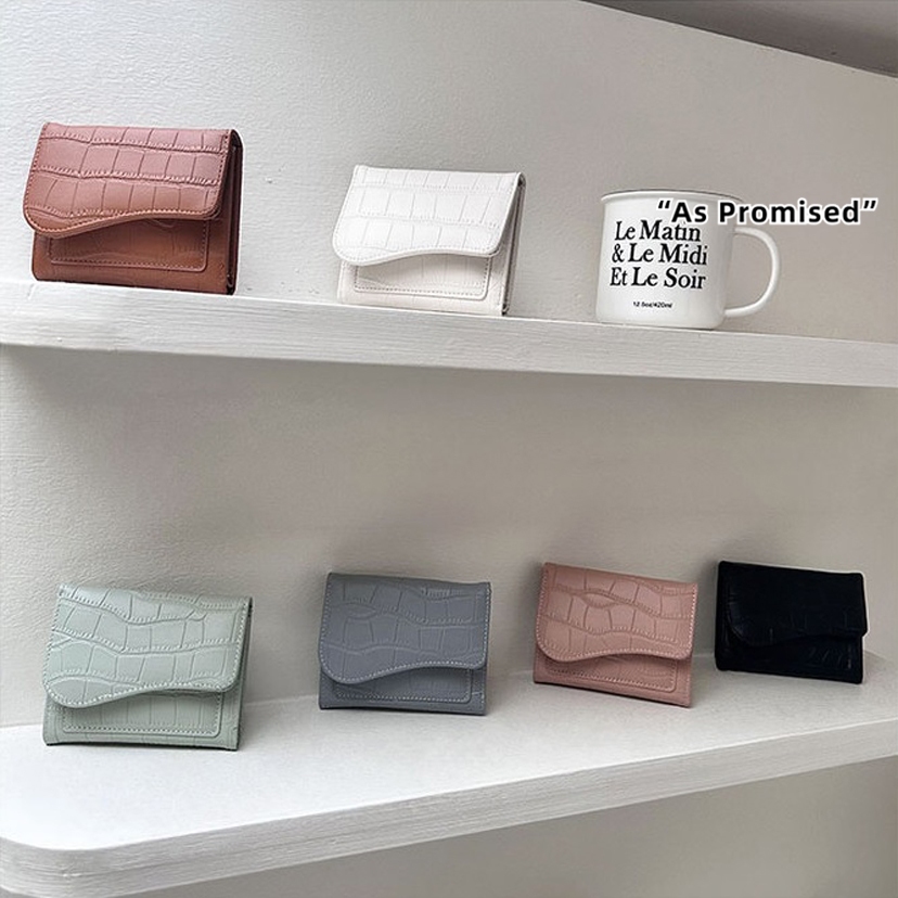 Ví mini mỏng gọn Sam thiết kế basic vân da mềm 20S