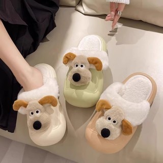Dép nữ lót lông PUPPY ,họa tiết cún dễ thương, chọn chuẩn size, dép mùa đông ,dép đi trong nhà