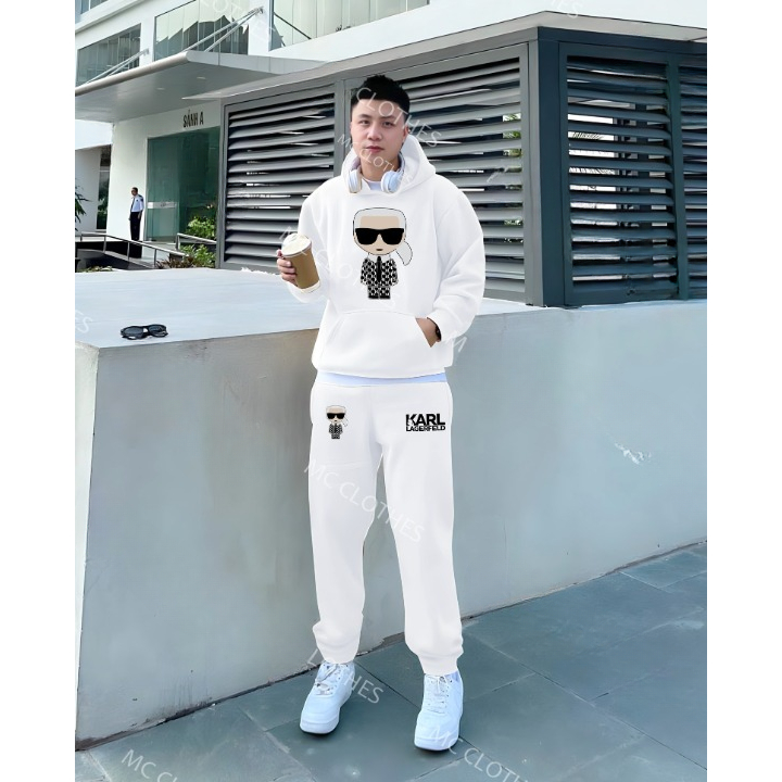 🔥Bộ Hot🔥Bộ Nỉ Hoodie Nam Nữ KARL Lagerfeld Paris Hình In 4D, Bộ Hoodie Karl Chất Liệu Nỉ Cao Cấp Mềm Mịn UmiStore