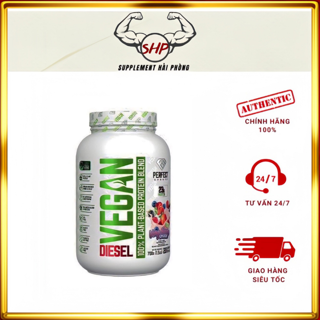 [Chính hãng] ( 20 Lần Dùng ) Sữa Tăng Cơ Đạm Thực Vật Whey Protein Thực Vật Vegan Diesel tại Supplement Hải Phòng