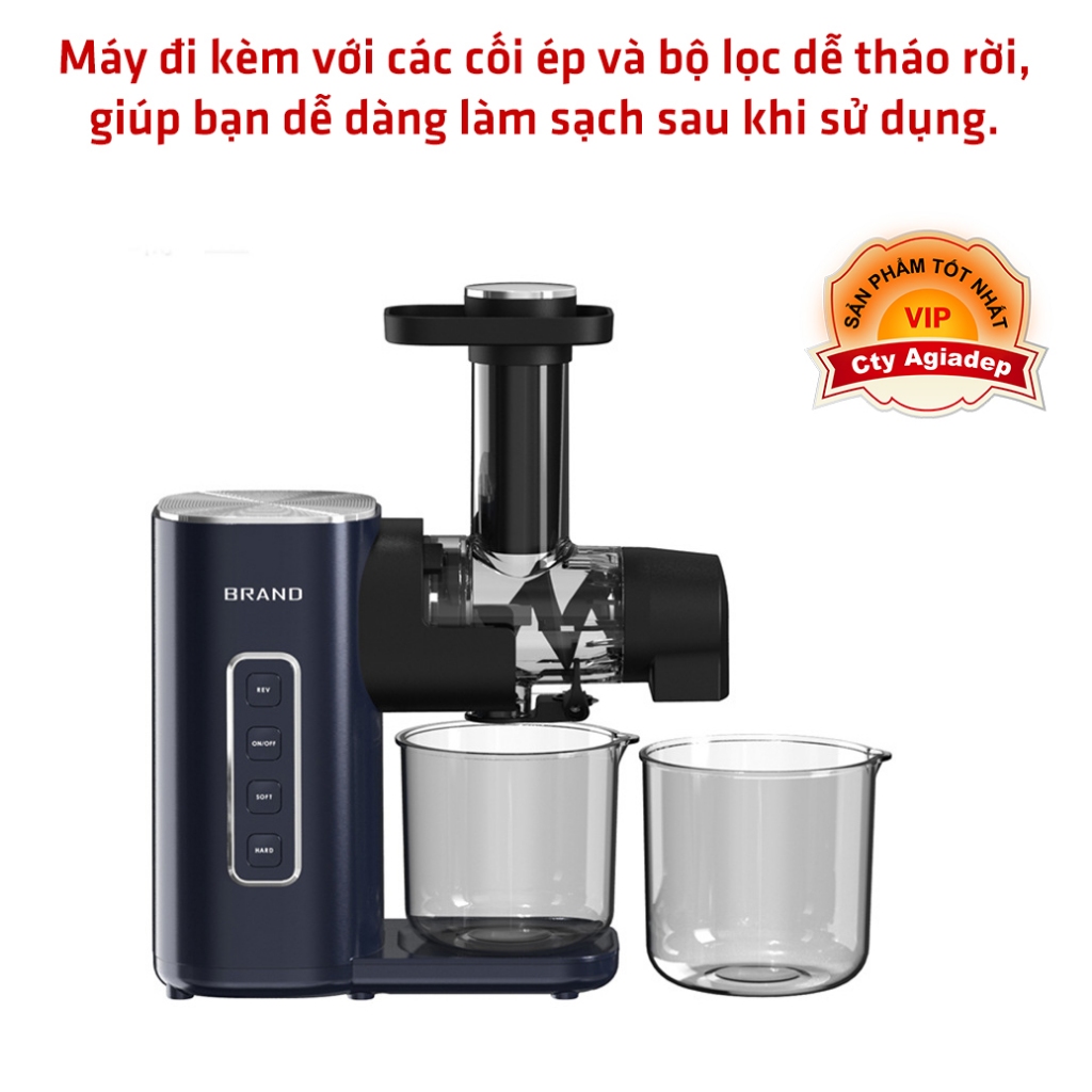 Máy ép chậm GIORMANI làm sinh tố nước qua hỏa trái cây tách bã và nước hiệu quả cao