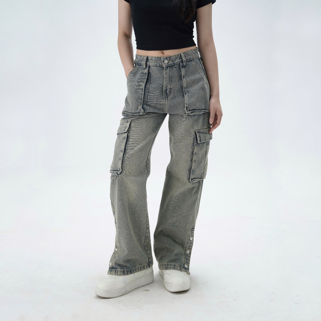 Quần JEAN Túi Hộp Cúc Bấm Nam Nữ Chính Hãng Tiệm Nhà SƠN